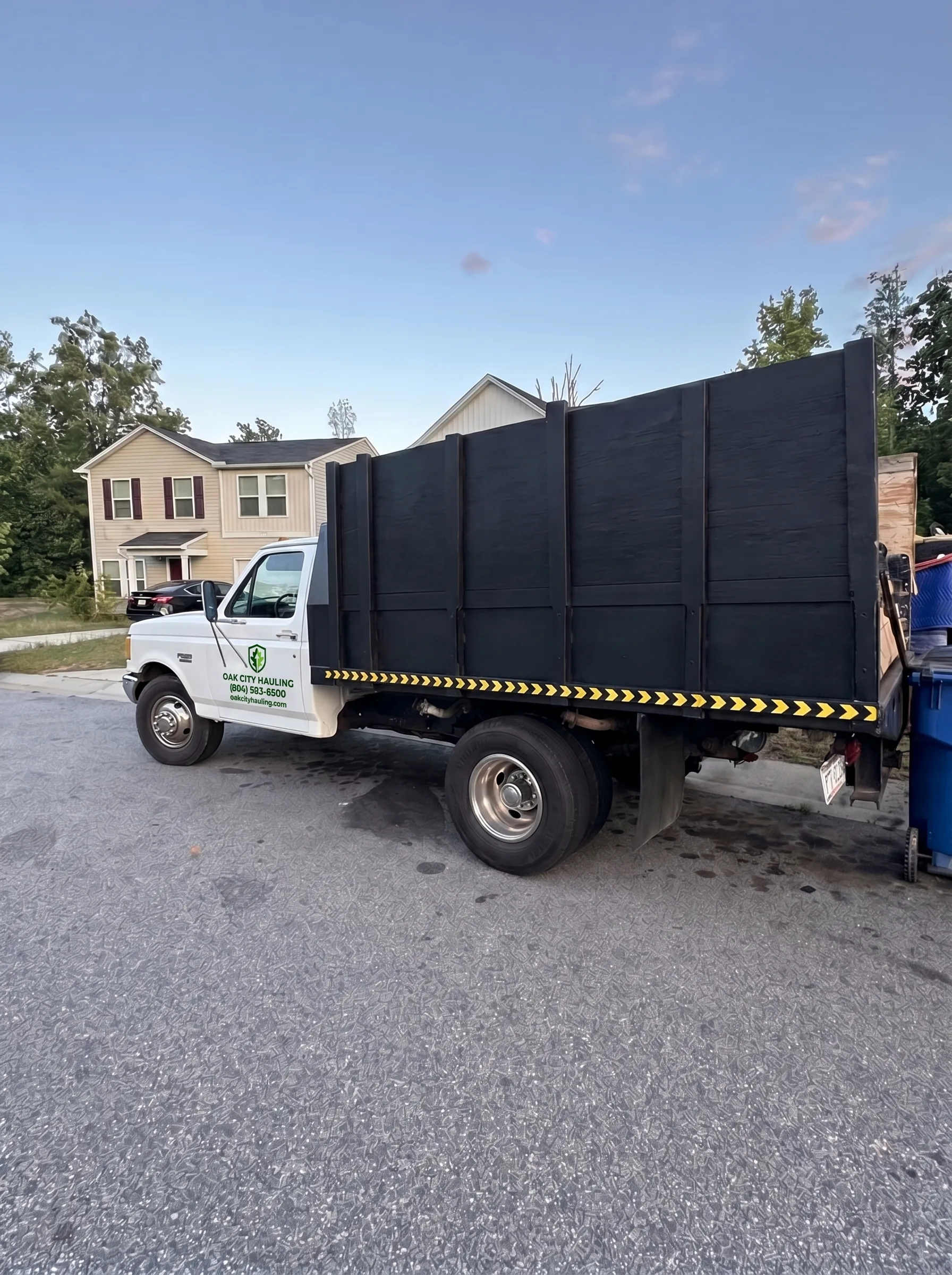 Oak City Hauling truck serving Angier, NC and the Triangle